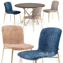 Table Chair Love chair and Stellar table Calligaris 