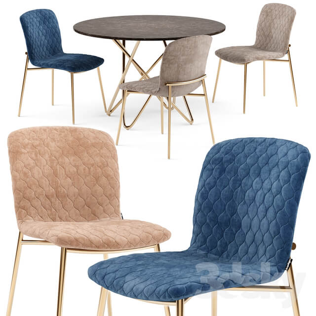 Table Chair Love chair and Stellar table Calligaris