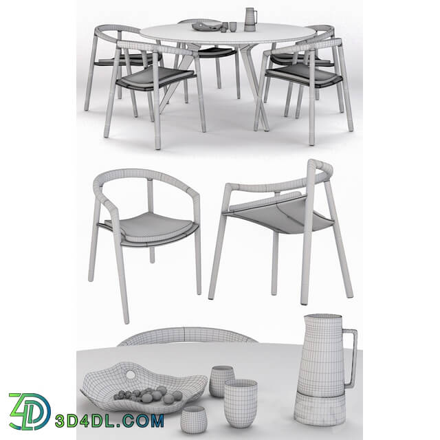 Table Chair Manutti Solid chair Torsa Table