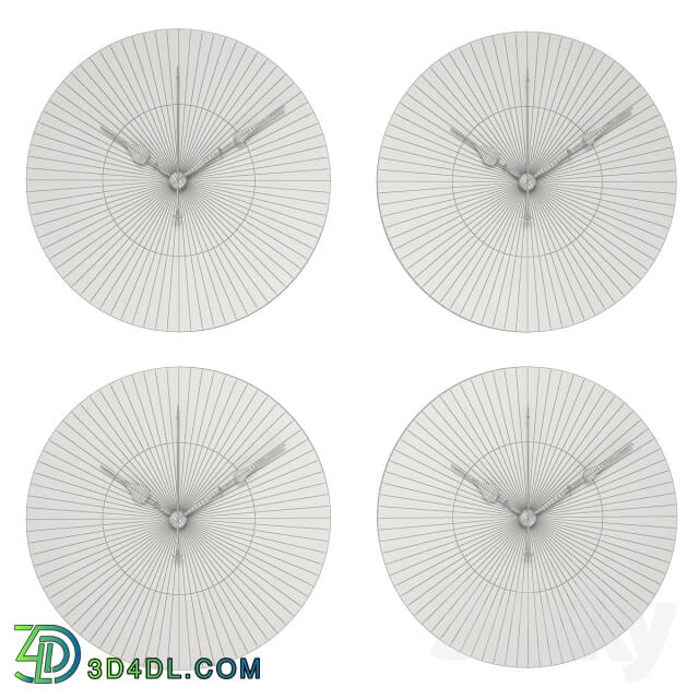 Vintage Wall Clock Watches Clocks 3D Models