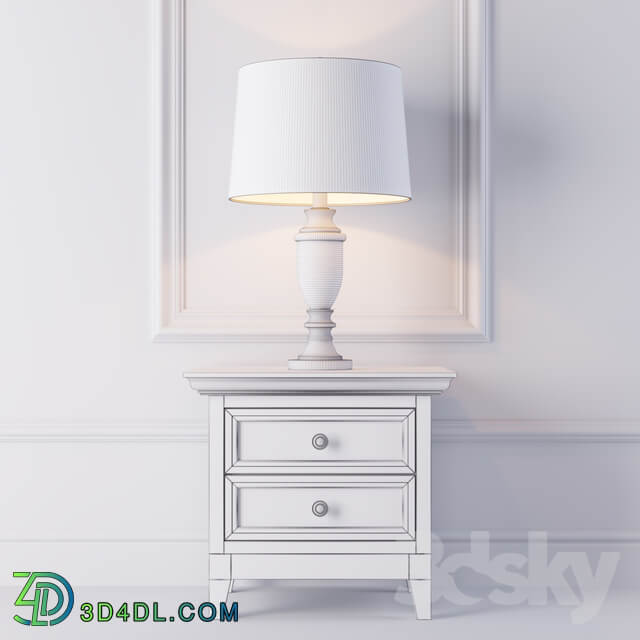 Sideboard Chest of drawer Dantone. Table lamp TCY0031 and dresser