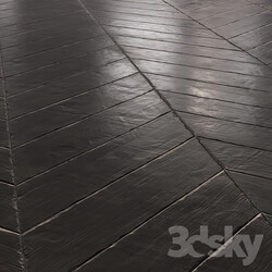 Chevron Parquet Black Aged 