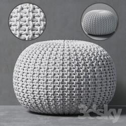 Knitted pouf 