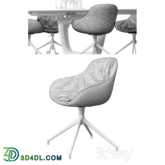 Table Chair Calligaris Orbital table set