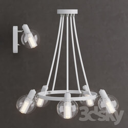 Suspended chandelier 3648 5 Lumion RITA and Sconce 3648 1W Lumion RITA 