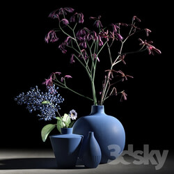 Blue vases set 