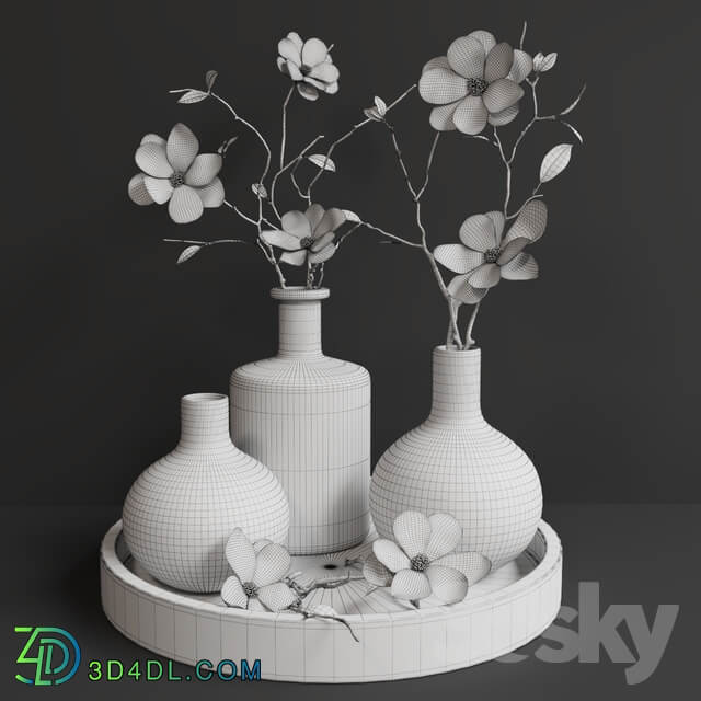 Plant Flower decorative set