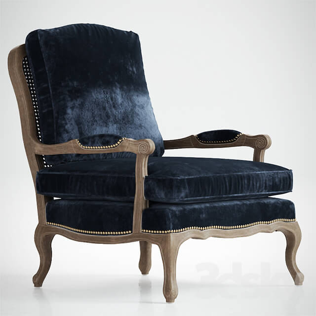 Boutique Accent Chair in Cut Blue Pile