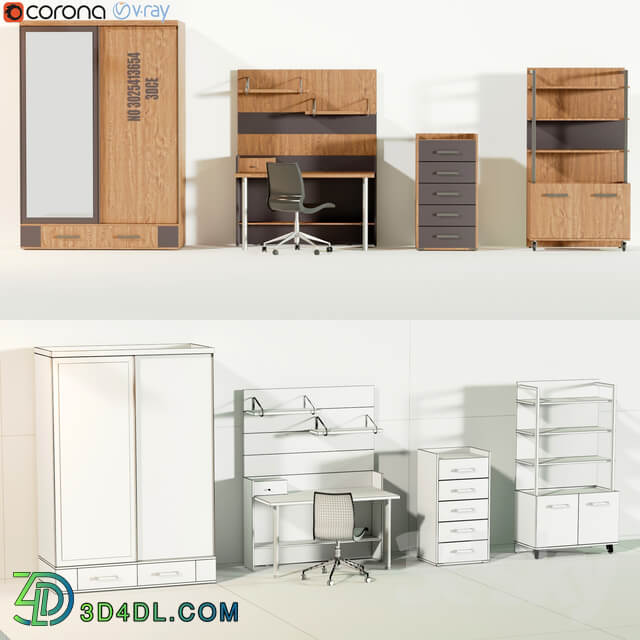 Wardrobe 3dce set 1