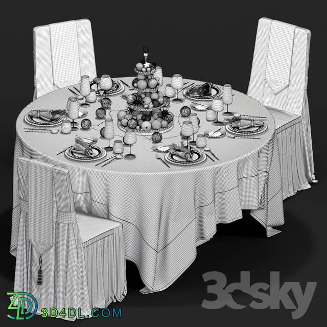 Table Chair New Year 39 s banquet set.