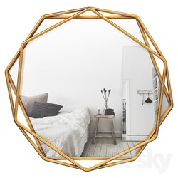 Dekalb Iron Hexagonal Wall Accent Mirror MCRW6197 