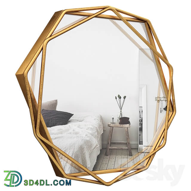 Dekalb Iron Hexagonal Wall Accent Mirror MCRW6197