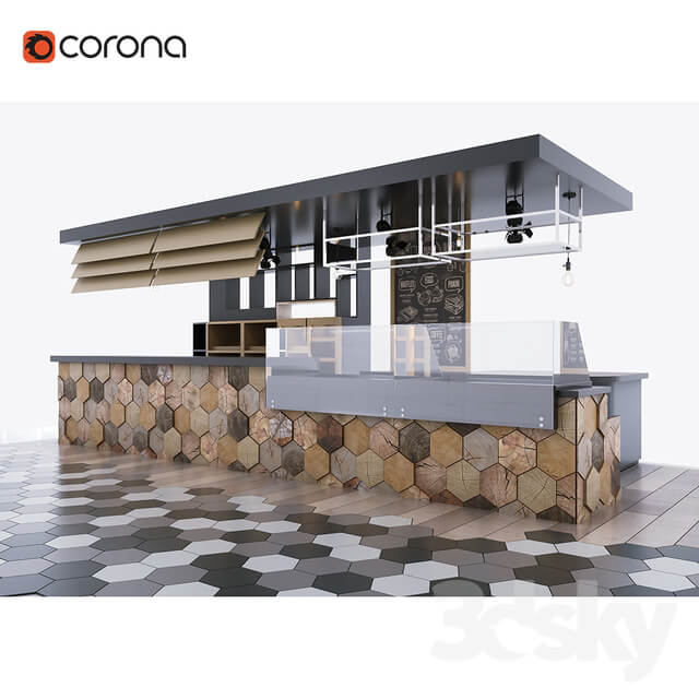 Bar counter for cafes and eateries