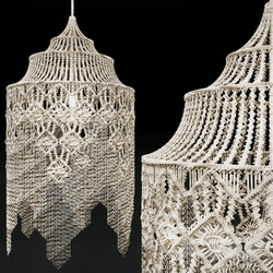 Macrame Chandelier 2 Pendant light 3D Models 