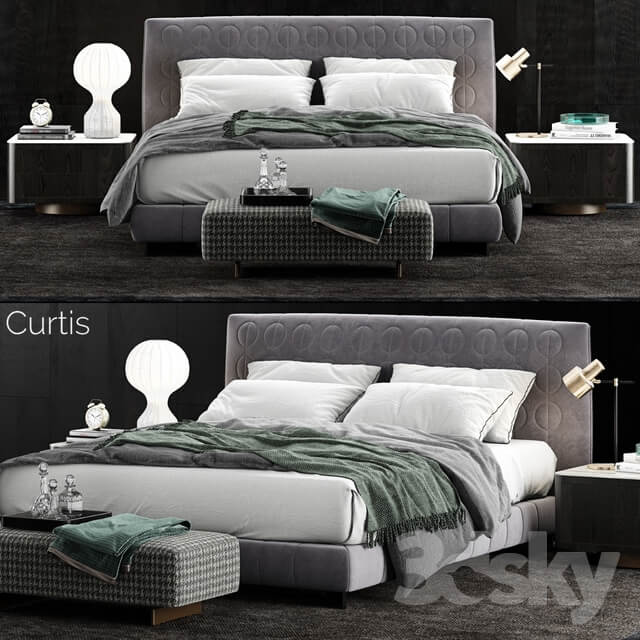 Bed Minotti Curtis Bed 2