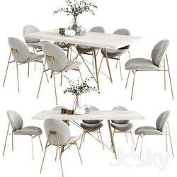 Table Chair West Elm Dinning Set 4 