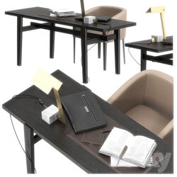Table Chair Poliform Home hotel desk set 