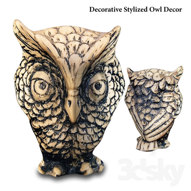 MaceSpace Decorative Stylized Owl Decor