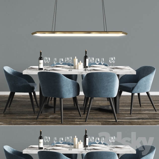 Table Chair Modern Dinning Set 5