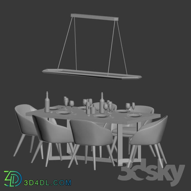 Table Chair Modern Dinning Set 5