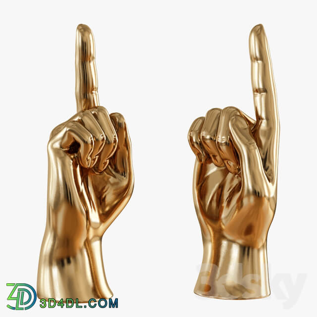 Other decorative objects Gold figurine hand