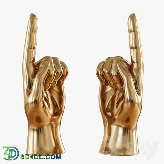 Other decorative objects Gold figurine hand