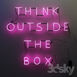 Other decorative objects Neon Sign Think Outside The Box  