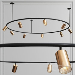 Circular Chandelier Pendant light 3D Models 