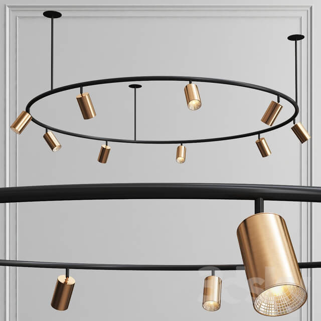 Circular Chandelier Pendant light 3D Models