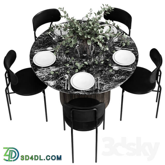 Table Chair GUBI Dinning Set