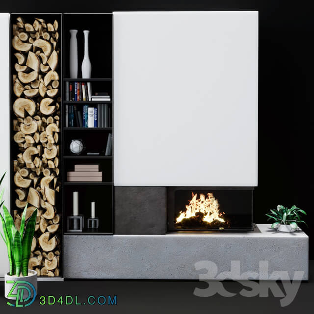 Modern fireplace