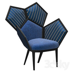 Chair Lui 5A Blue Armchair by Philippe Bestenheider 