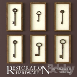 Restoration Hardware Key Shadow Box Collection 