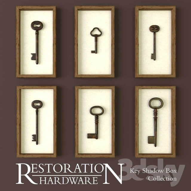 Restoration Hardware Key Shadow Box Collection