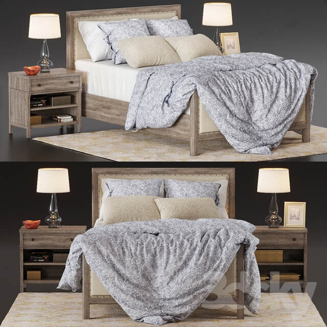 Bed Bed Potterybarn Toulouse wood