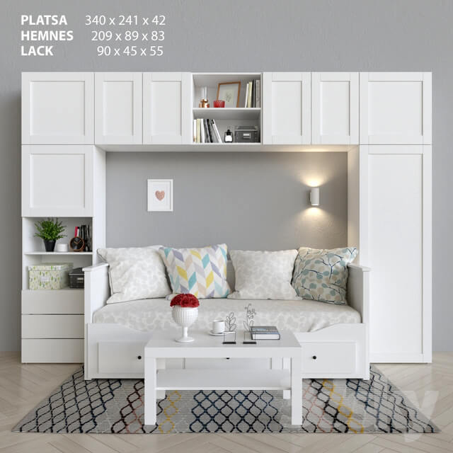 Wardrobe Display cabinets Wardrobe bed and table Ikea Platsa Hemnes Lack
