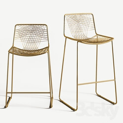 Bar stool alpha brass 