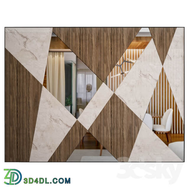 Wood Marble Wall Decor