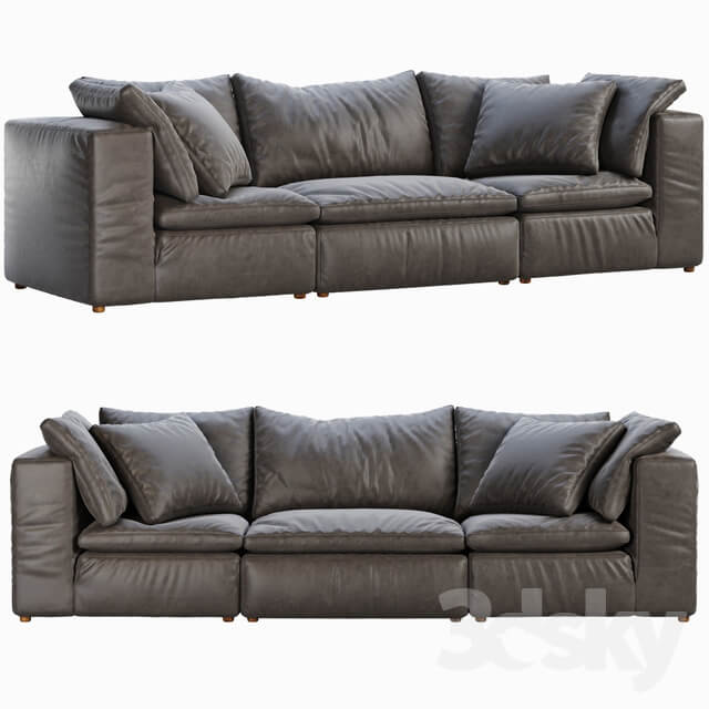 RH Cloud Modular Leather Sofa