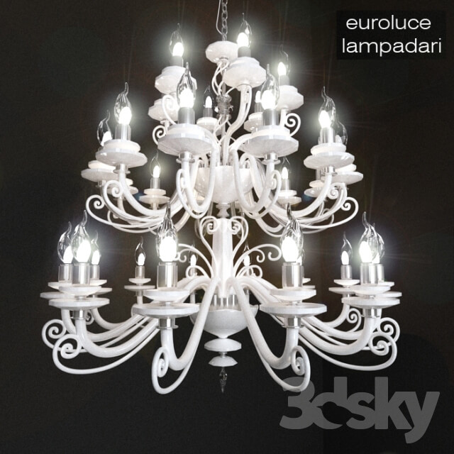 Alicante White Euroluce Lampadari Pendant light 3D Models