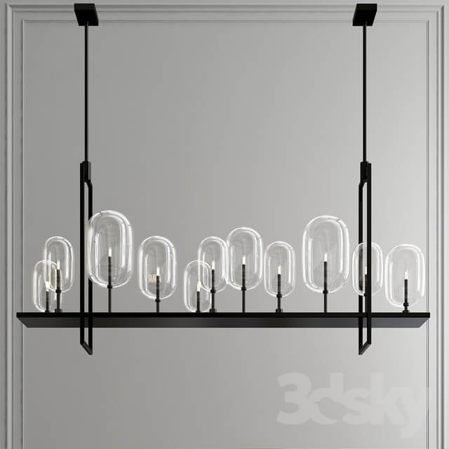 Candle 2 chandelier Pendant light 3D Models