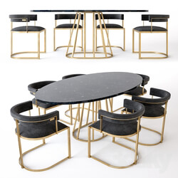 Table Chair Fitzgerald chair and Aile Rooma Design Furniture table 