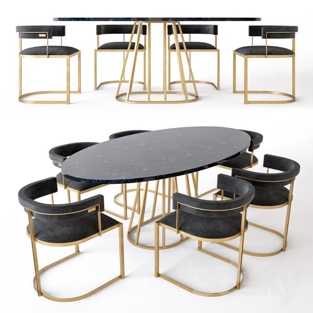 Table Chair Fitzgerald chair and Aile Rooma Design Furniture table