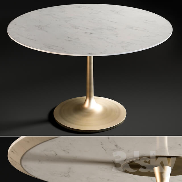 Nero White Marble Dining Table