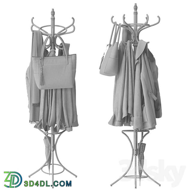 COSTWAY Floor Standing Clothes 3D Models