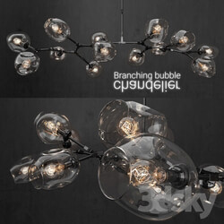 Branching bubble 13 lamps CLEAR BLACK 