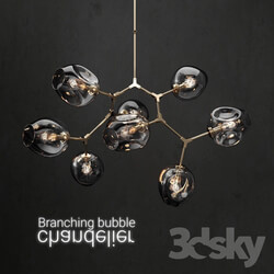 Branching bubble 8 lamps 2 DARK GOLD 