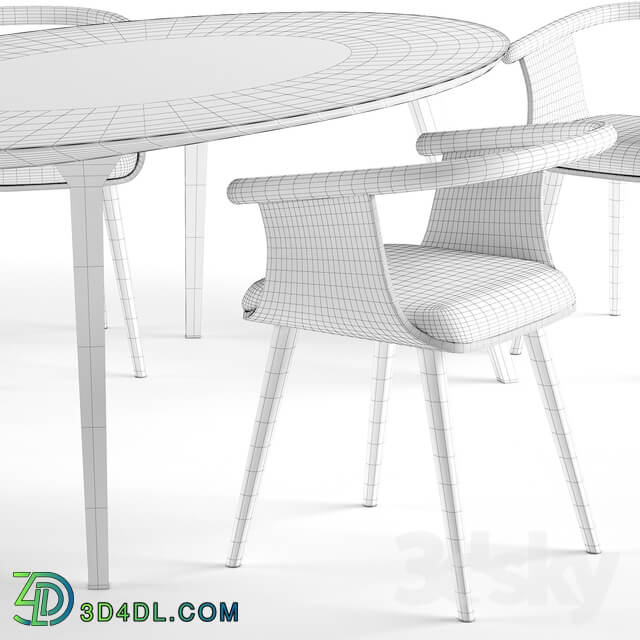 Table Chair Yuumi chair and Ademar table Bross Italy