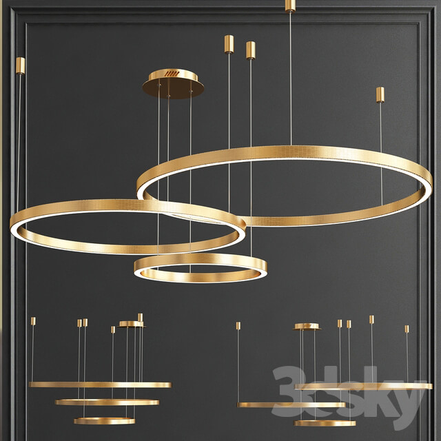 Cruise ring chandelier Pendant light 3D Models