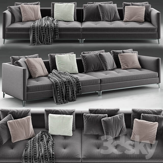 Minotti Andersen Slim 103 Quilt Sofa